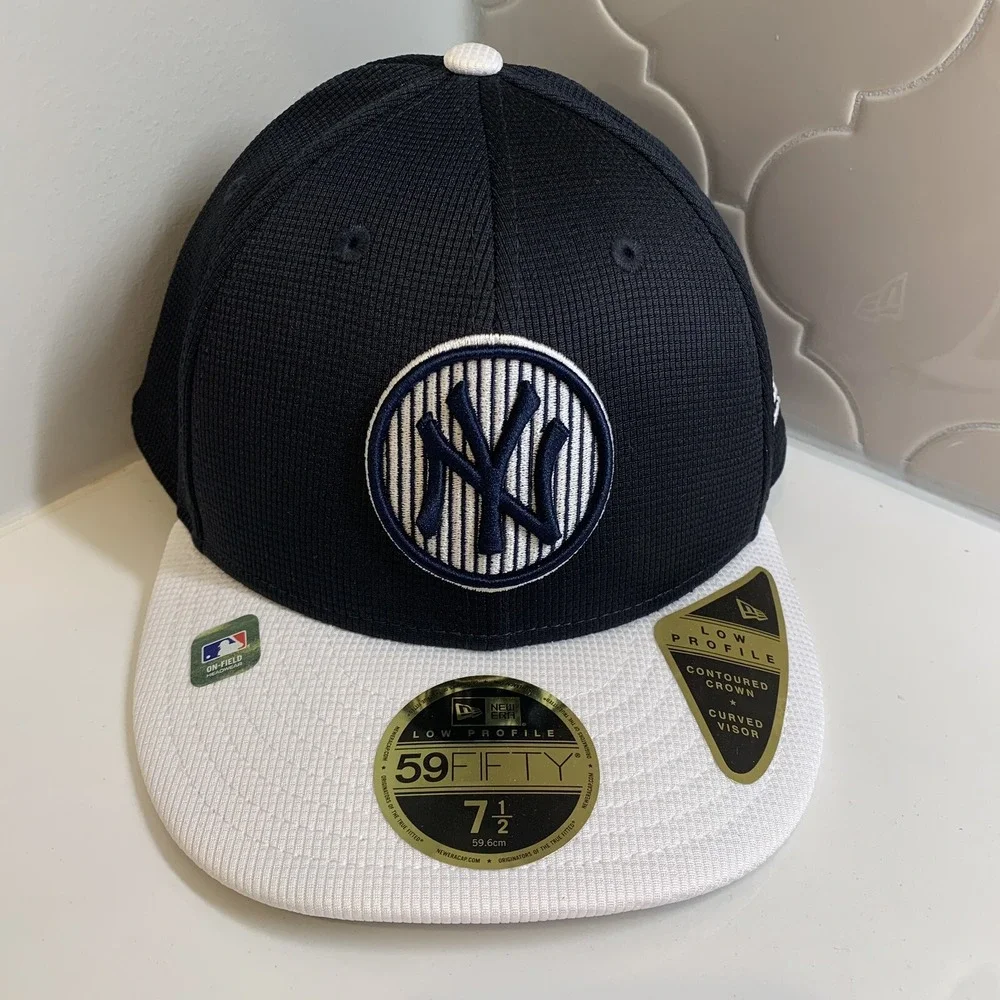 New Era New York Yankees Batting Practice Low Profile Navy 59FIFTY Hat Cap 7 1/2